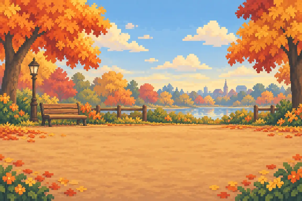 The autumn scene