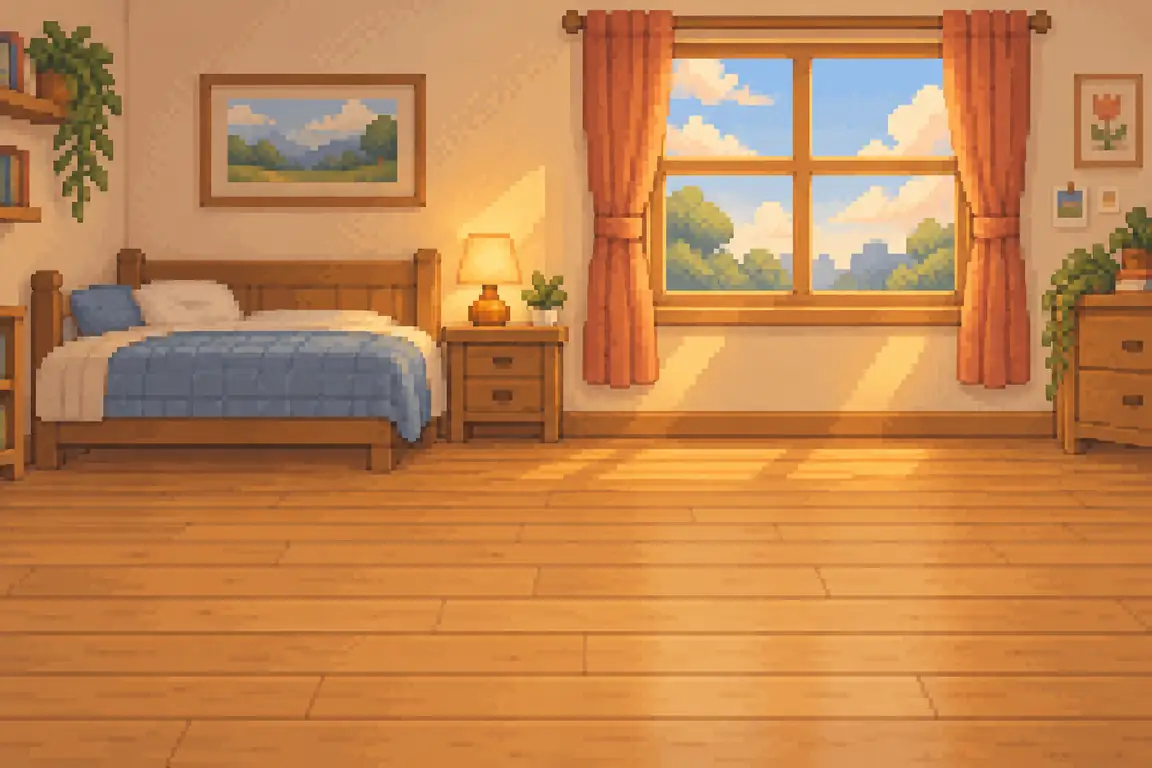 The bedroom scene