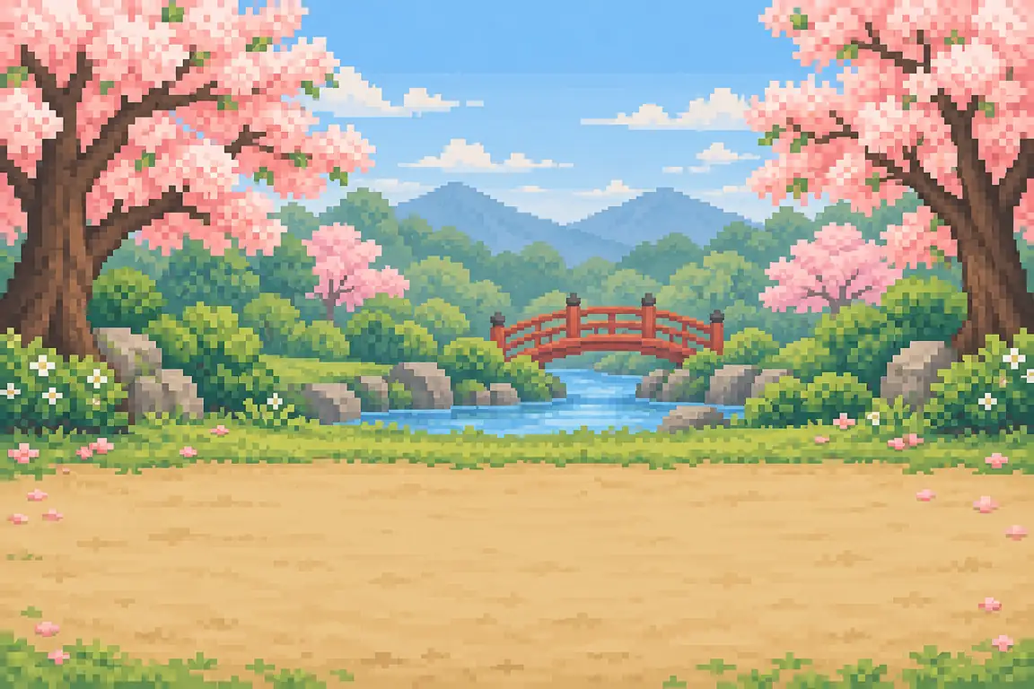 The blossom scene: cherry trees in bloom
