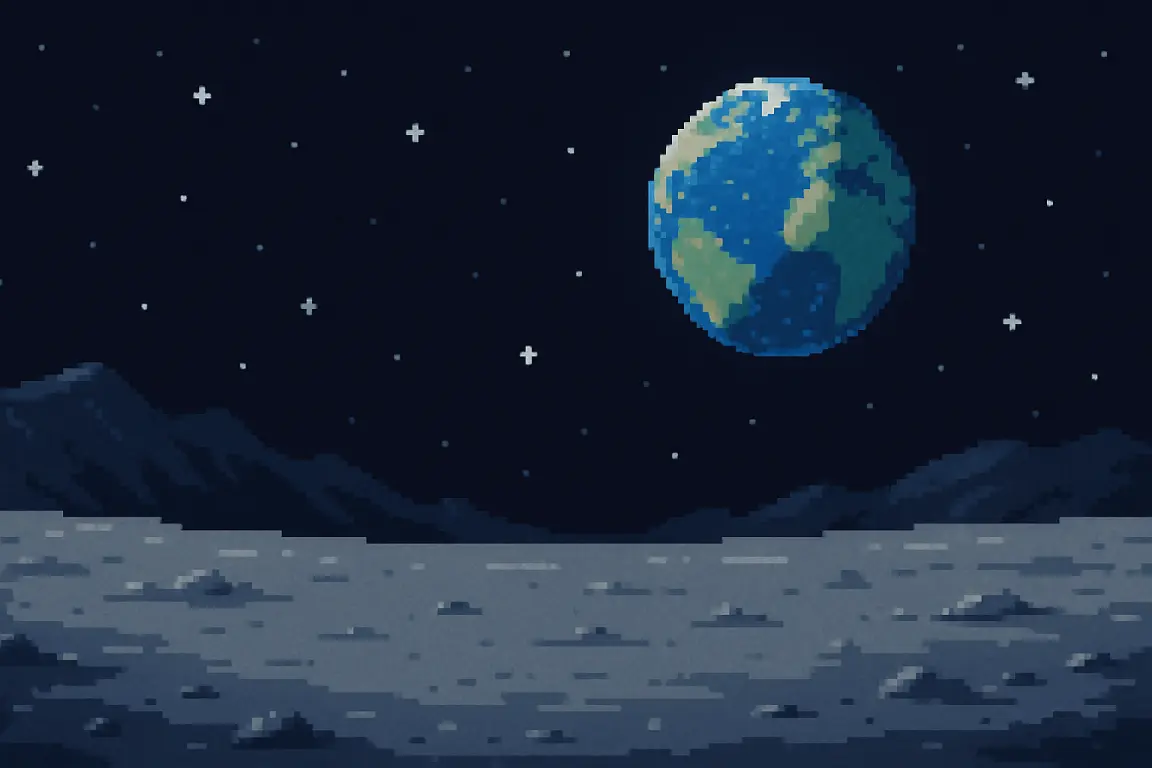 The moon scene